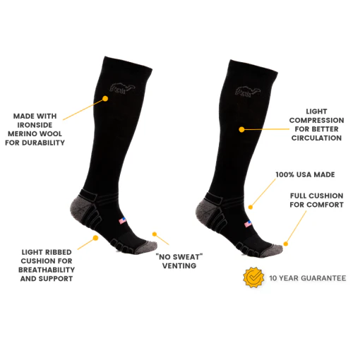 Over the Calf Wool Work Sock - Image 3