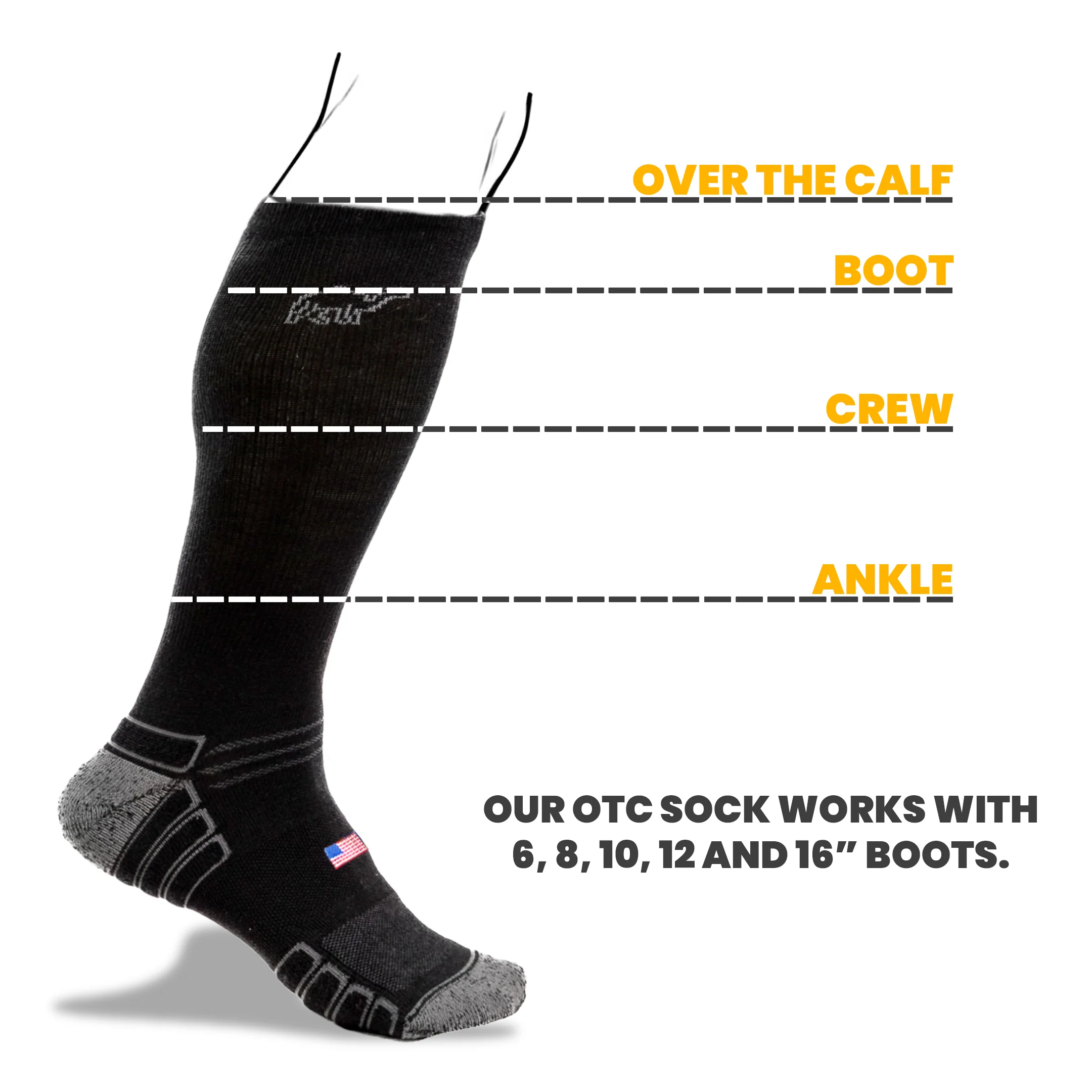 Over the Calf Wool Work Sock - Image 8